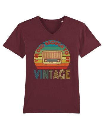Vintage Radio Retro Style Burgundy