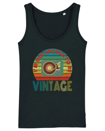 Vintage Vinyl Disc Player Retro Style Black