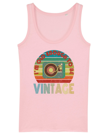 Vintage Vinyl Disc Player Retro Style Cotton Pink