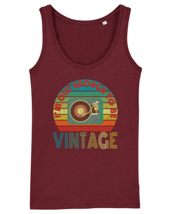 Vintage Vinyl Disc Player Retro Style Burgundy