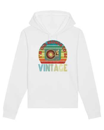 Vintage Vinyl Disc Player Retro Style White