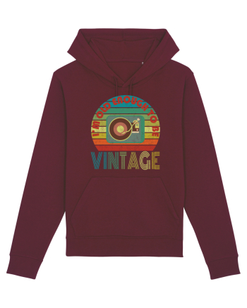 Vintage Vinyl Disc Player Retro Style Burgundy