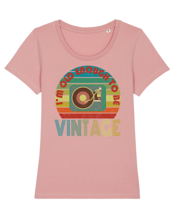 Vintage Vinyl Disc Player Retro Style Canyon Pink