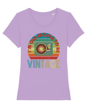 Vintage Vinyl Disc Player Retro Style Lavender Dawn