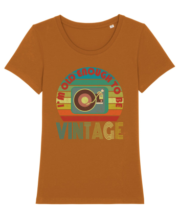 Vintage Vinyl Disc Player Retro Style Roasted Orange