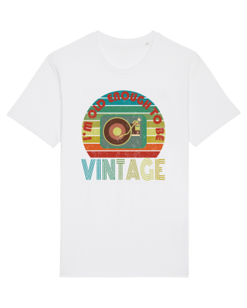 Vintage Vinyl Disc Player Retro Style White