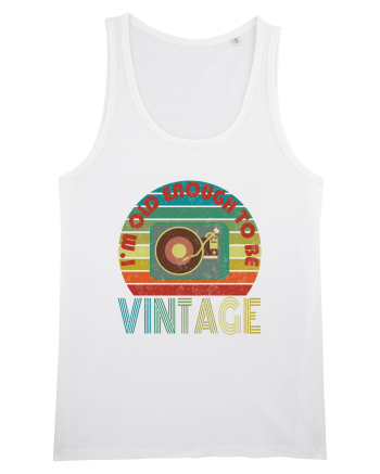 Vintage Vinyl Disc Player Retro Style White