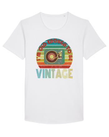Vintage Vinyl Disc Player Retro Style White