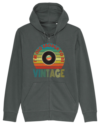 Vintage Vinyl Disc Retro Style Anthracite