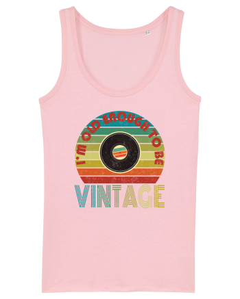 Vintage Vinyl Disc Retro Style Cotton Pink