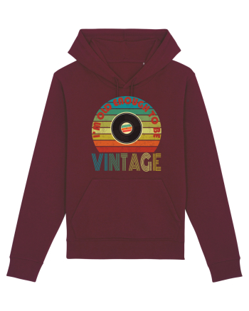 Vintage Vinyl Disc Retro Style Burgundy