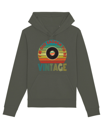 Vintage Vinyl Disc Retro Style Khaki
