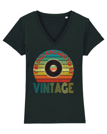 Vintage Vinyl Disc Retro Style Black
