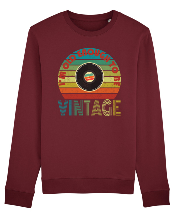 Vintage Vinyl Disc Retro Style Burgundy