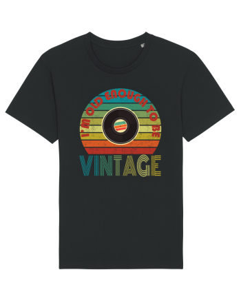 Vintage Vinyl Disc Retro Style Black