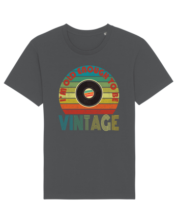 Vintage Vinyl Disc Retro Style Anthracite