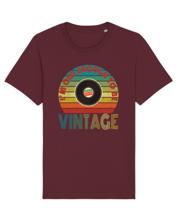 Vintage Vinyl Disc Retro Style Burgundy
