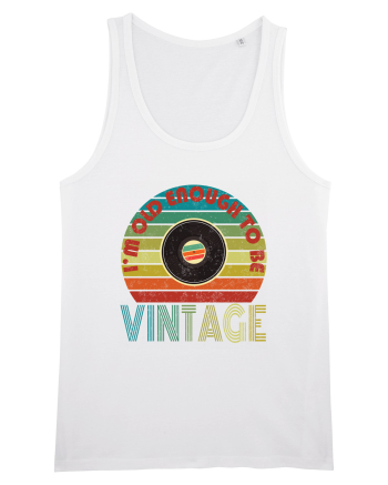 Vintage Vinyl Disc Retro Style White