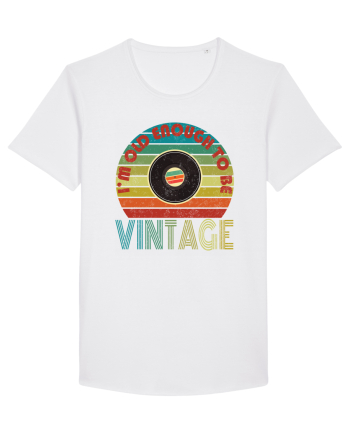 Vintage Vinyl Disc Retro Style White