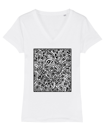 Tricou planta cu ochi White