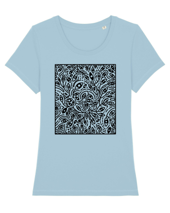Tricou planta cu ochi Sky Blue