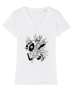 Ascunziș Tricou mânecă scurtă guler V Damă Evoker