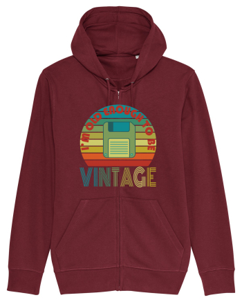 I'm Old Enough To Be Vintage Floppy Disk Burgundy