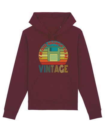 I'm Old Enough To Be Vintage Floppy Disk Burgundy