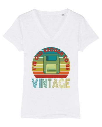 I'm Old Enough To Be Vintage Floppy Disk White
