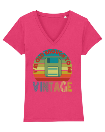 I'm Old Enough To Be Vintage Floppy Disk Raspberry