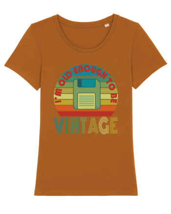 I'm Old Enough To Be Vintage Floppy Disk Roasted Orange