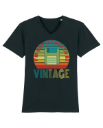 I'm Old Enough To Be Vintage Floppy Disk Tricou mânecă scurtă guler V Bărbat Presenter