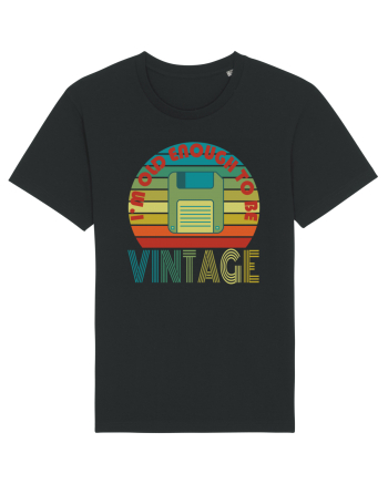 I'm Old Enough To Be Vintage Floppy Disk Black