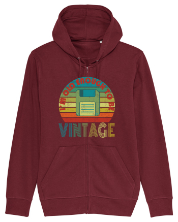 Vintage Floppy Disk Retro Style Burgundy