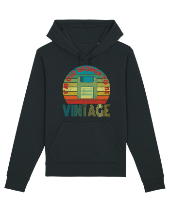 Vintage Floppy Disk Retro Style Black
