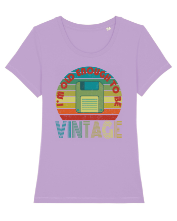Vintage Floppy Disk Retro Style Lavender Dawn