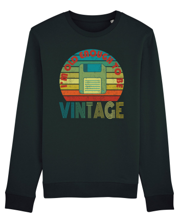 Vintage Floppy Disk Retro Style Black