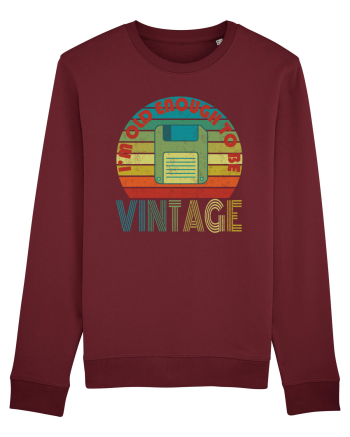 Vintage Floppy Disk Retro Style Burgundy