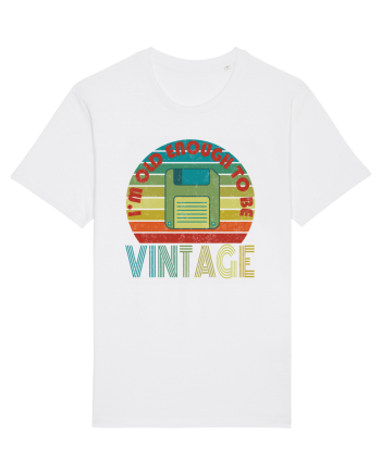 Vintage Floppy Disk Retro Style White
