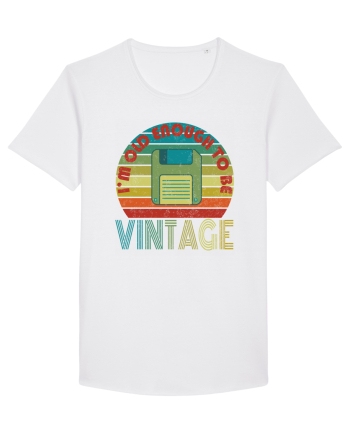 Vintage Floppy Disk Retro Style White