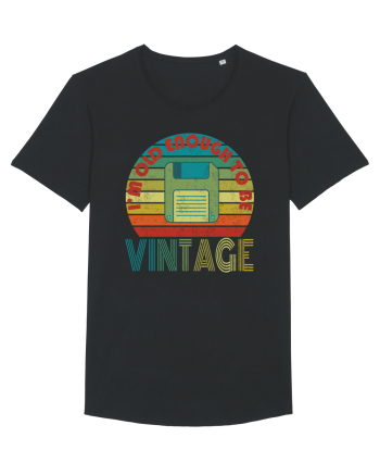 Vintage Floppy Disk Retro Style Black