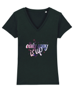The Only Way Is Up (celestial gradient) Tricou mânecă scurtă guler V Damă Evoker