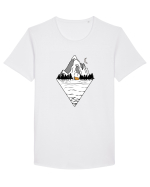 Mountain camping Tricou mânecă scurtă guler larg Bărbat Skater