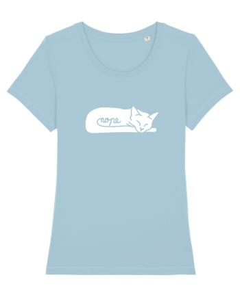 Nope Cat Sky Blue