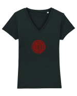 Pecetea Moldovei 1. Tricou mânecă scurtă guler V Damă Evoker