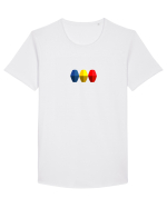 Tricolorul 1. Tricou mânecă scurtă guler larg Bărbat Skater