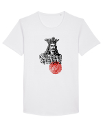 Ștefan cel Mare 2. Tricou mânecă scurtă guler larg Bărbat Skater