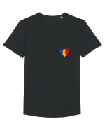 Tricolorul 3. Tricou mânecă scurtă guler larg Bărbat Skater