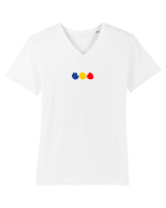 Tricolorul 7. Tricou mânecă scurtă guler V Bărbat Presenter