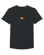 Tricolorul 7. Tricou mânecă scurtă guler larg Bărbat Skater